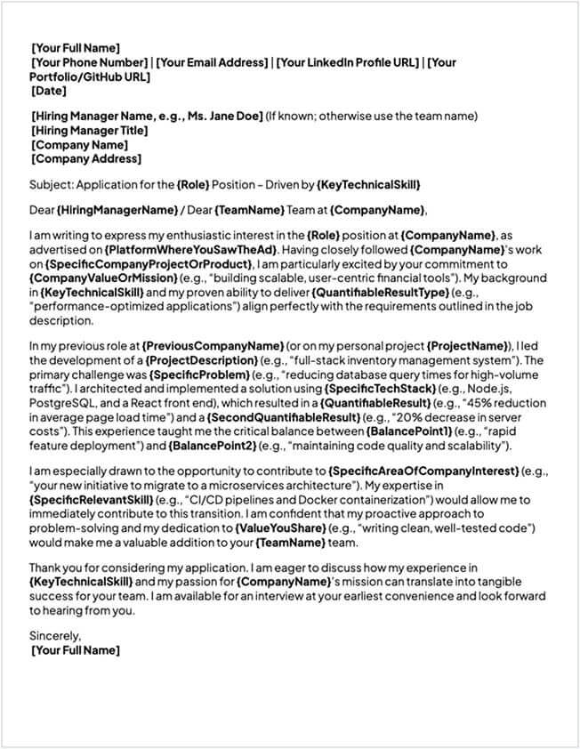 Download FREE Web Developer Cover Letter Template: Land Interviews Without Writing from Scratch